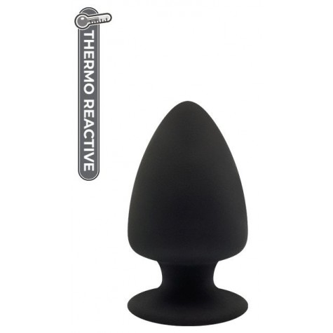 Черная анальная пробка PREMIUM SILICONE PLUG M - 11 см.